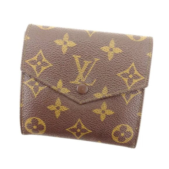 Louis Vuitton Handbags - Louis Vuitton W hook purse Monogram Brown beige Women Men Authentic L2787